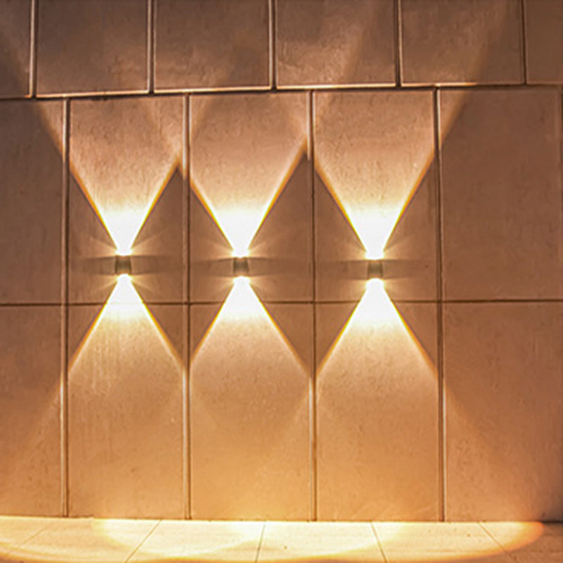Moderne Minimalistisk Solvannrett Trapezoidal Rektangel ABS PVC LED Utendørs Vegglampe For Hage | Luvikno
