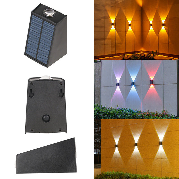 Moderne Minimalistisk Solvannrett Trapezoidal Rektangel ABS PVC LED Utendørs Vegglampe For Hage | Luvikno