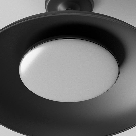 Tradisjonell Vintage Vanntett Flared Cylinder Disc Base Jern 1-Lys Semi-Flush Mount Taklampe For Utendørs Patio | Luvikno