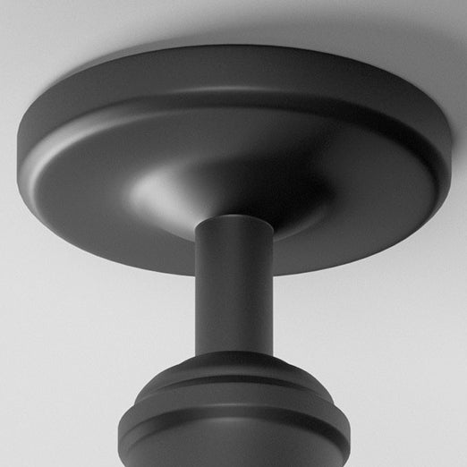 Tradisjonell Vintage Vanntett Flared Cylinder Disc Base Jern 1-Lys Semi-Flush Mount Taklampe For Utendørs Patio | Luvikno