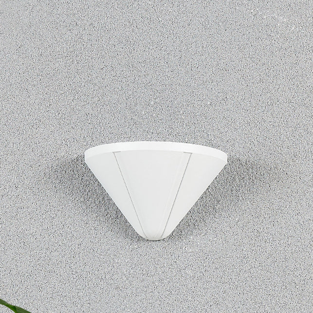 Moderne Minimalistisk Vanntett Trekant Halvsirkel Støpt Aluminium PC LED Vegglampe For Utendørs Patio | Luvikno