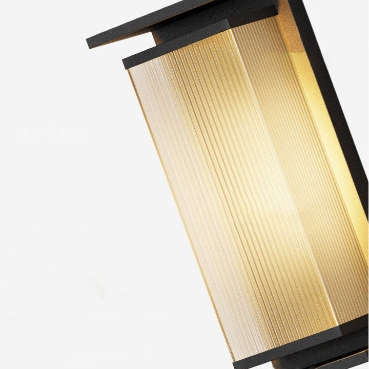 Moderne Minimalistisk Solvannrett Rektangulær Stripe Rustfritt Stål PC LED Utendørs Vegglampe For Hage | Luvikno