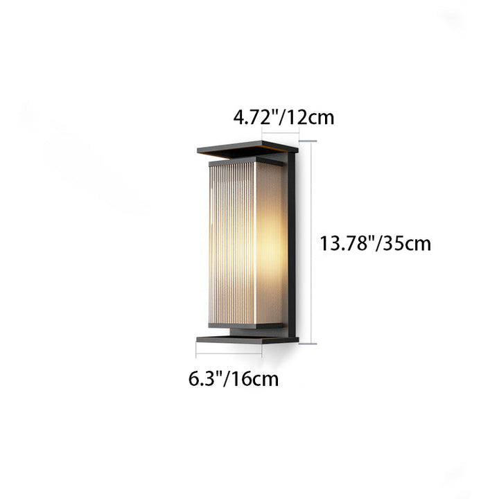 Moderne Minimalistisk Solvannrett Rektangulær Stripe Rustfritt Stål PC LED Utendørs Vegglampe For Hage | Luvikno