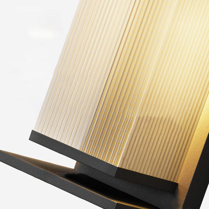 Moderne Minimalistisk Solvannrett Rektangulær Stripe Rustfritt Stål PC LED Utendørs Vegglampe For Hage | Luvikno