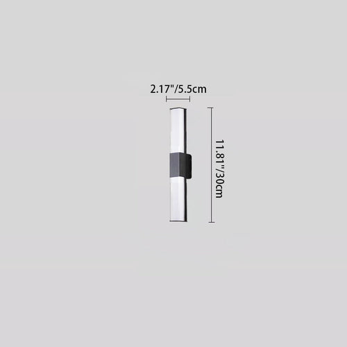 Moderne Minimalistisk Vanntett Rektangulær Lang Aluminium PC Utendørs Vegglampe For Hage | Luvikno