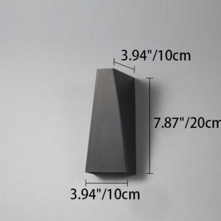 Moderne Minimalistisk Vanntett Trapezoidal Aluminium Trykk LED Utendørs Vegglampe For Utendørs Patio | Luvikno