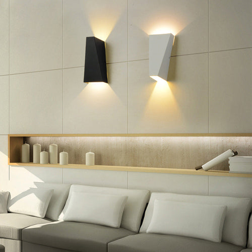 Moderne Minimalistisk Vanntett Trapezoidal Aluminium Trykk LED Utendørs Vegglampe For Utendørs Patio | Luvikno