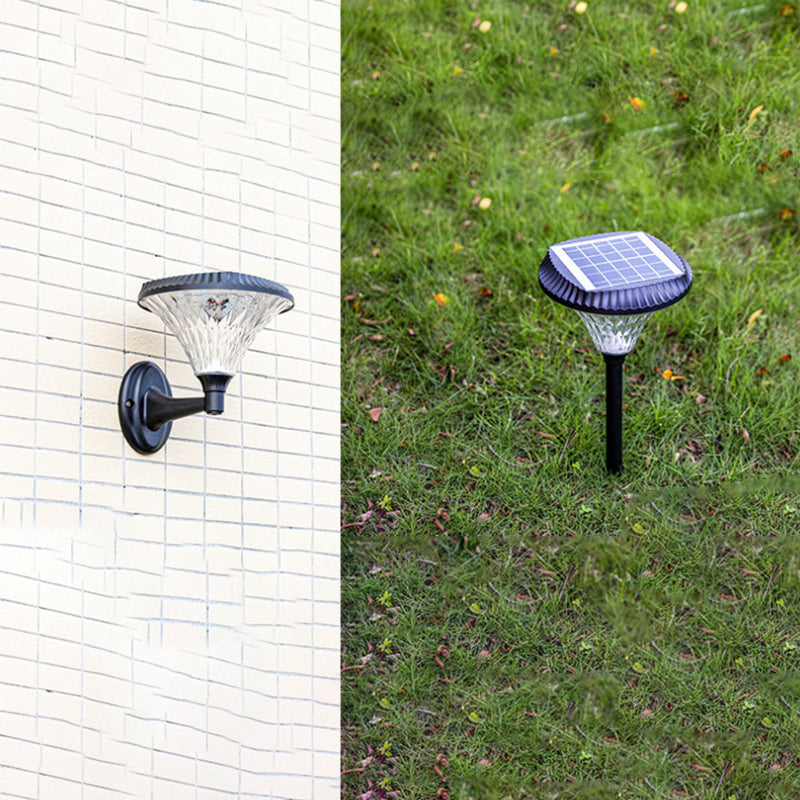 Moderne minimalistiske solvannavstøtende diamant rund ABS PC LED utendørs lys for uteplass | Luvikno