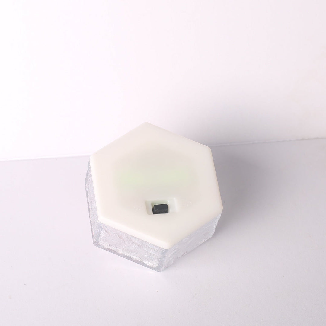 Moderne minimalistisk solarpanel vanntett hexagonal isflis ABS PVC LED plengelampe for utendørs terrasse | Luvikno