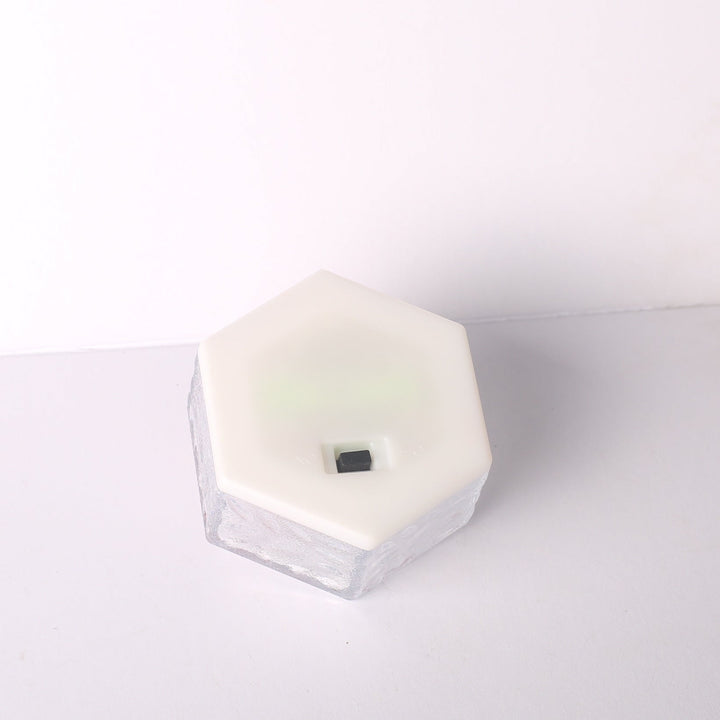 Moderne minimalistisk solarpanel vanntett hexagonal isflis ABS PVC LED plengelampe for utendørs terrasse | Luvikno