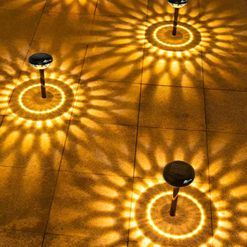 Samtidig Industriell ABS Rund LED Solvannett Gressinnsettingslys For Utendørs Terrasse | Luvikno
