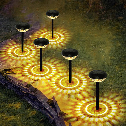 Samtidig Industriell ABS Rund LED Solvannett Gressinnsettingslys For Utendørs Terrasse | Luvikno