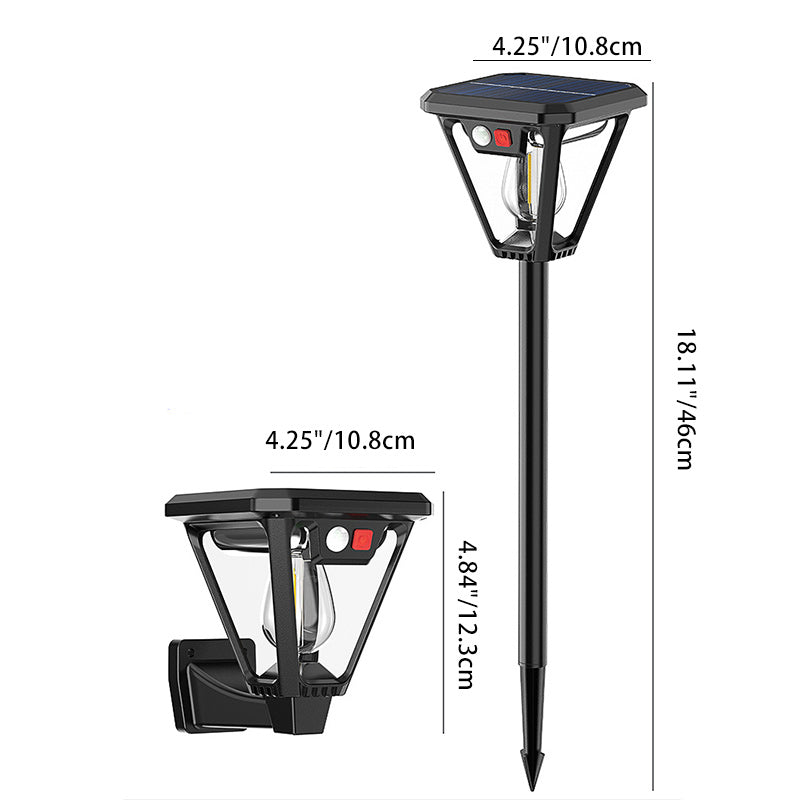 Samtidig industriell menneskekroppssensor LED solcelle vanntett pleninnsettingslys for utendørs patio | Luvikno