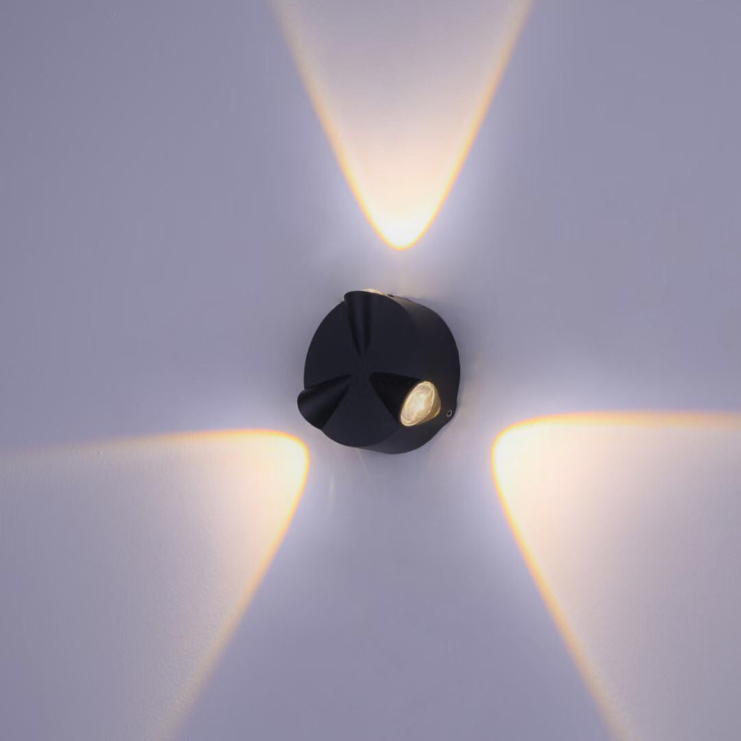 Moderne Enkelhet Rund Aluminium LED Utendørs Vegglampe For Utendørs Patio | Luvikno