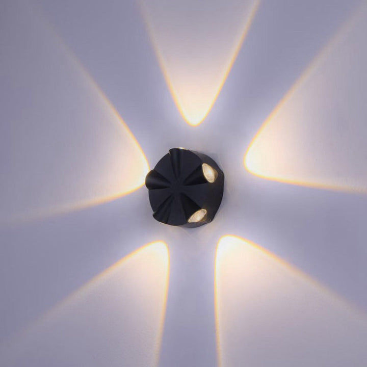 Moderne Enkelhet Rund Aluminium LED Utendørs Vegglampe For Utendørs Patio | Luvikno