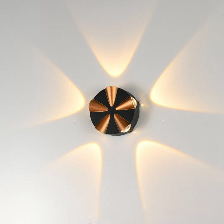 Moderne Enkelhet Rund Aluminium LED Utendørs Vegglampe For Utendørs Patio | Luvikno