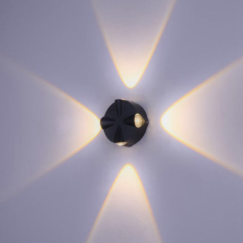 Moderne Enkelhet Rund Aluminium LED Utendørs Vegglampe For Utendørs Patio | Luvikno