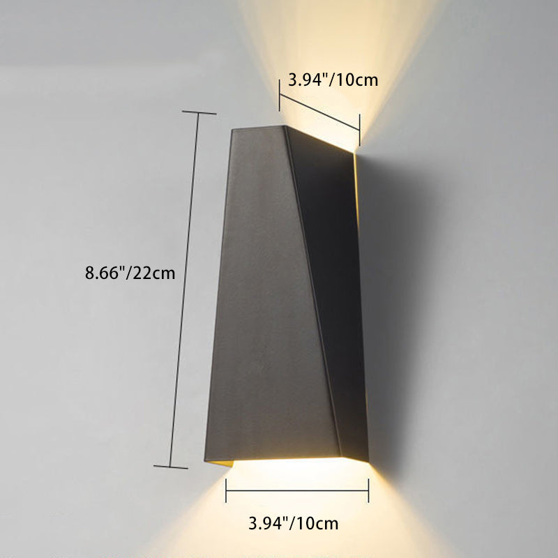 Moderne Minimalistisk Aluminiums Opp- og Nedbelyst LED Vegglampe For Utendørs Patio | Luvikno