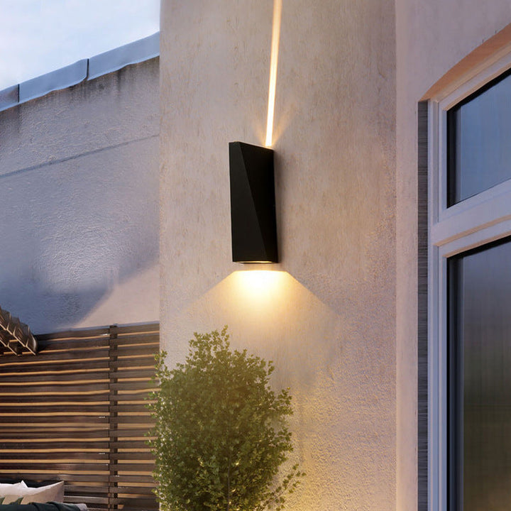 Moderne Minimalistisk Aluminiums Opp- og Nedbelyst LED Vegglampe For Utendørs Patio | Luvikno