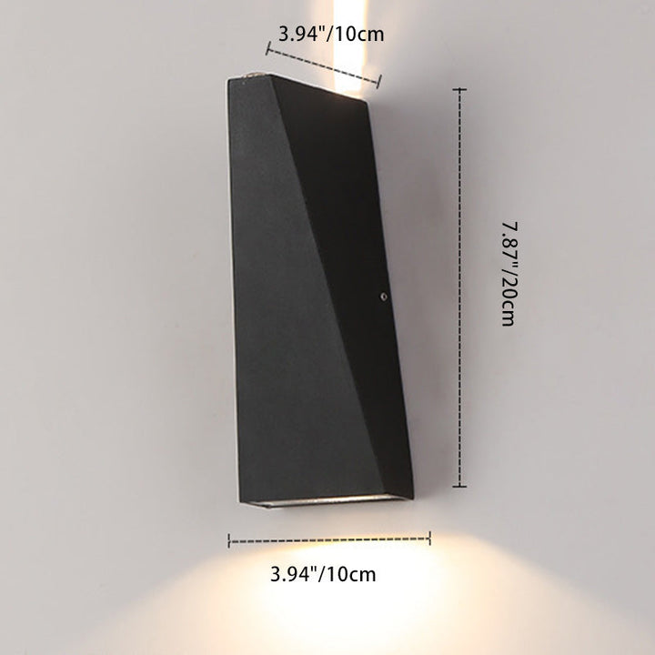 Moderne Minimalistisk Aluminiums Opp- og Nedbelyst LED Vegglampe For Utendørs Patio | Luvikno