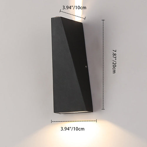 Moderne Minimalistisk Aluminiums Opp- og Nedbelyst LED Vegglampe For Utendørs Patio | Luvikno