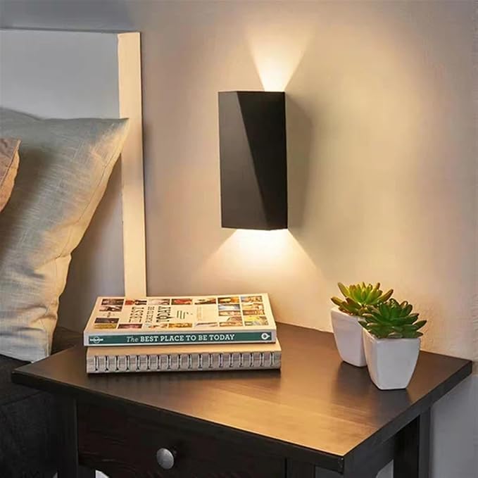 Moderne Minimalistisk Aluminiums Opp- og Nedbelyst LED Vegglampe For Utendørs Patio | Luvikno