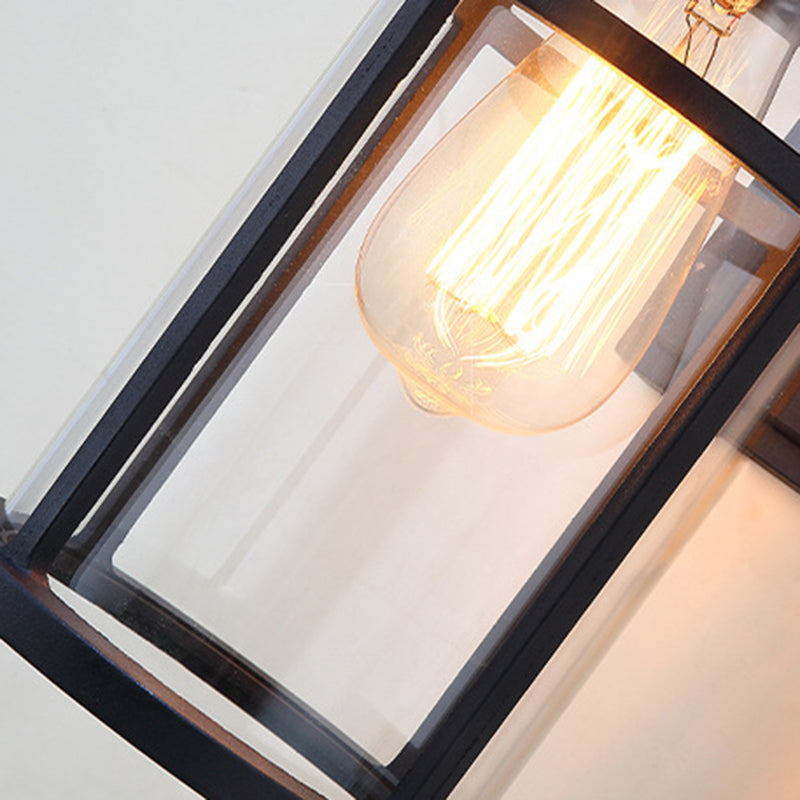 Moderne industriell sylinder aluminium glasskjerm 1-lys vanntett vegglampe for utendørs uteplass | Luvikno