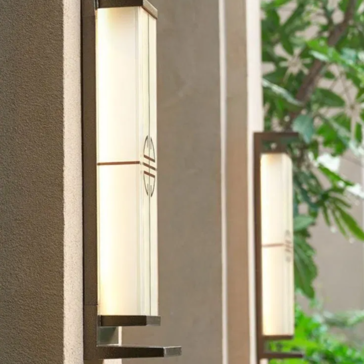 Samtidig industriell rettvinklet aluminium rustfritt stål LED utendørs solvegglampe for utendørs terrasse | Luvikno