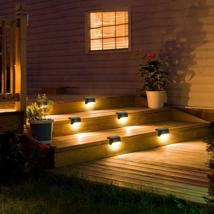 Moderne Industriell PP Firkantet Vanntett LED Solutend Step Light For Hage | Luvikno