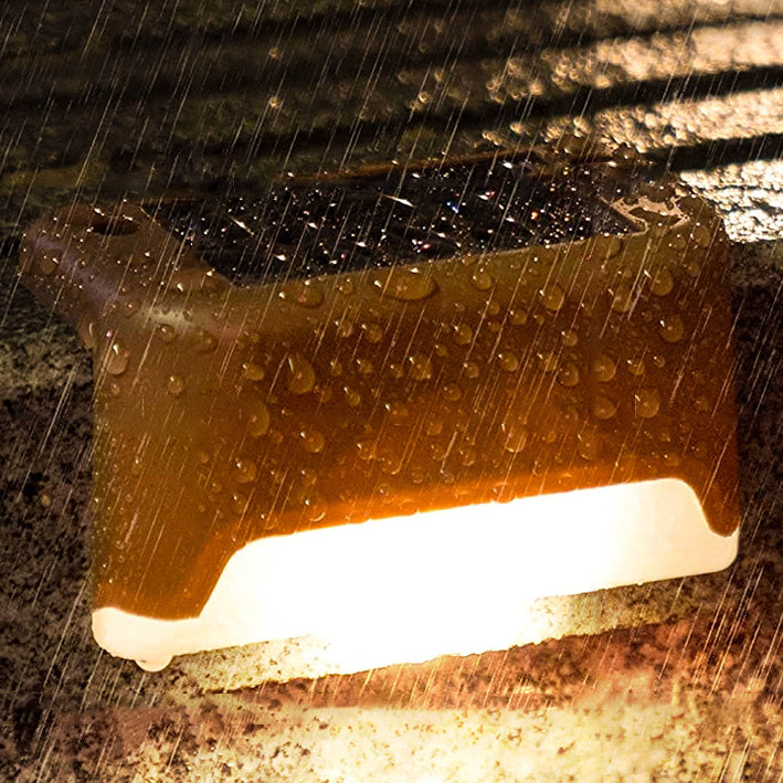 Moderne Industriell PP Firkantet Vanntett LED Solutend Step Light For Hage | Luvikno