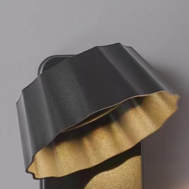 Samtidig Industriell Aluminium Folderet Rund Skjerm LED Utendørs Vanntett Vegglampe For Hage | Luvikno