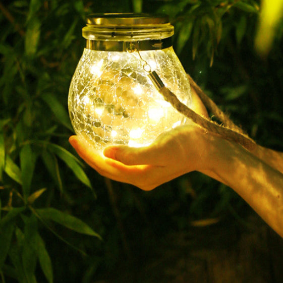 Moderne minimalistiske solvanntette runde flasker rund sprukket glass ABS rustfritt stål LED utendørs lys for hage | Luvikno