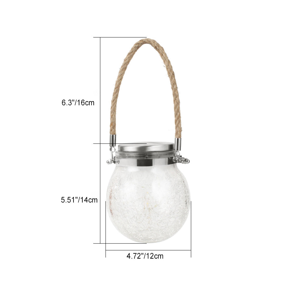 Moderne minimalistiske solvanntette runde flasker rund sprukket glass ABS rustfritt stål LED utendørs lys for hage | Luvikno