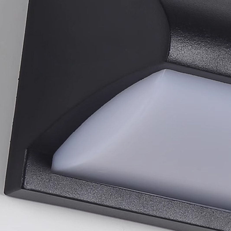 Moderne minimalistiske vanntette rektangulære ovale PC aluminium LED vegglampe til utendørsbruk | Luvikno