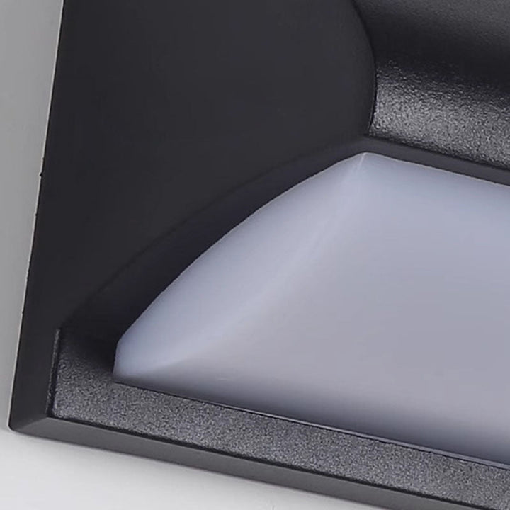 Moderne minimalistiske vanntette rektangulære ovale PC aluminium LED vegglampe til utendørsbruk | Luvikno