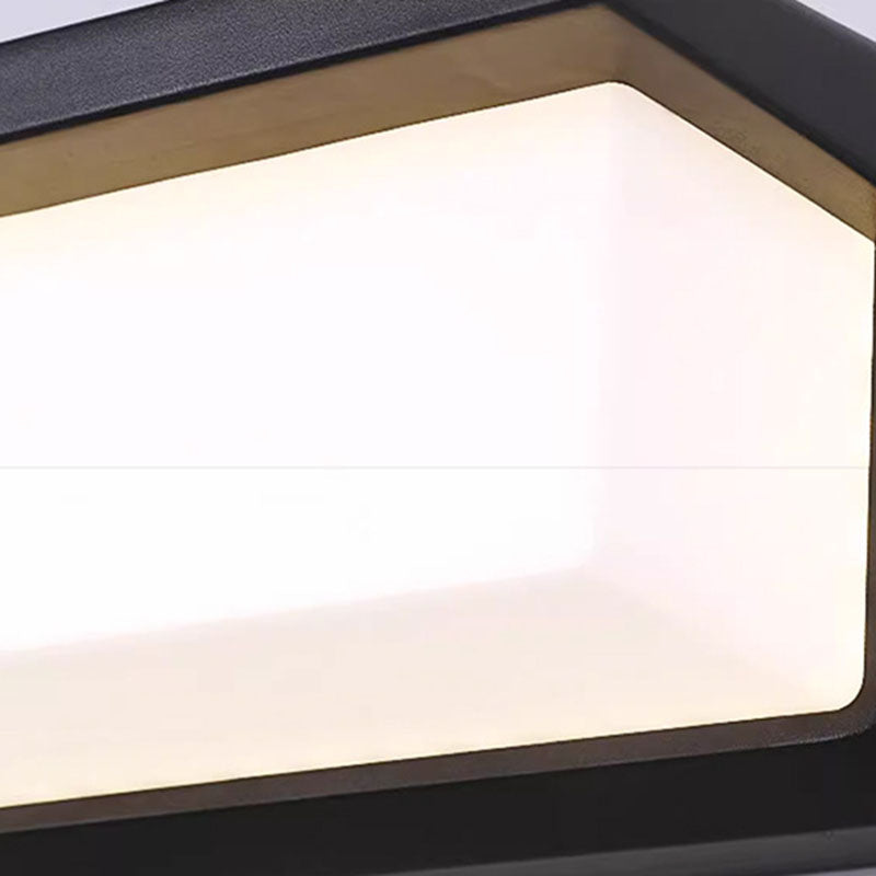 Moderne minimalistiske vanntette rektangulære ovale PC aluminium LED vegglampe til utendørsbruk | Luvikno