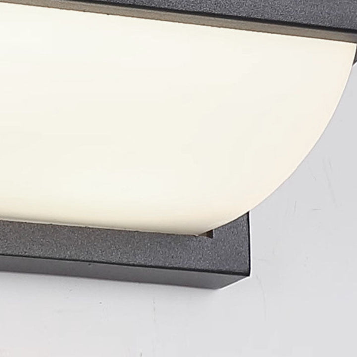 Moderne minimalistiske vanntette rektangulære ovale PC aluminium LED vegglampe til utendørsbruk | Luvikno