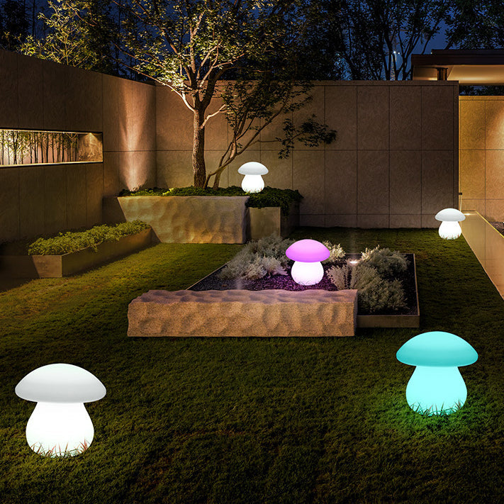 Moderne Kreativ Solar Vanntett Soppform PE LED Utendørs Lys For Patio | Luvikno