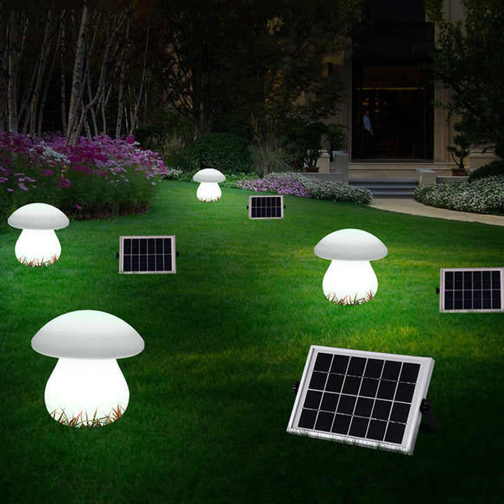 Moderne Kreativ Solar Vanntett Soppform PE LED Utendørs Lys For Patio | Luvikno
