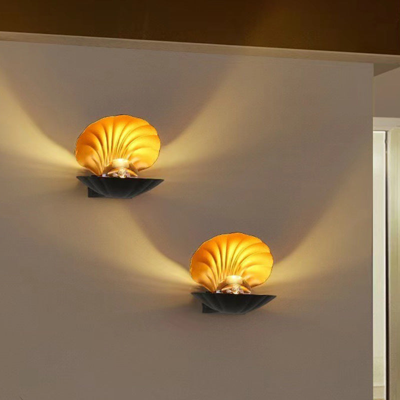 Moderne Kreativ Vanntett Skall Aluminium Akril LED Vegglampe For Utendørs Patio | Luvikno