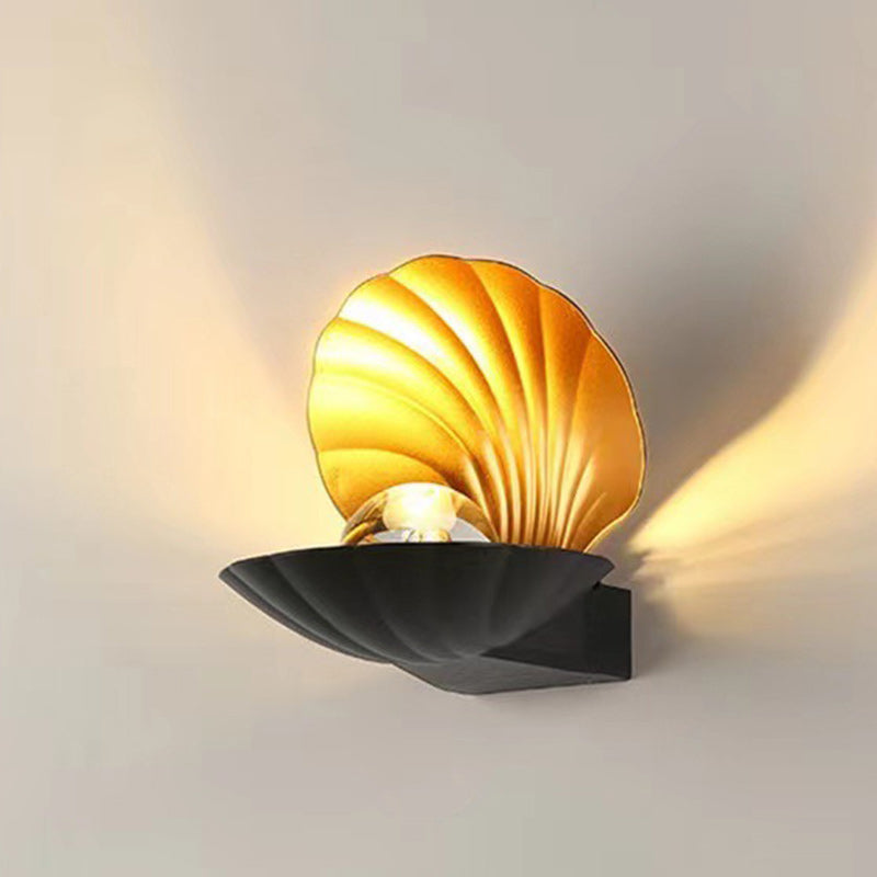 Moderne Kreativ Vanntett Skall Aluminium Akril LED Vegglampe For Utendørs Patio | Luvikno