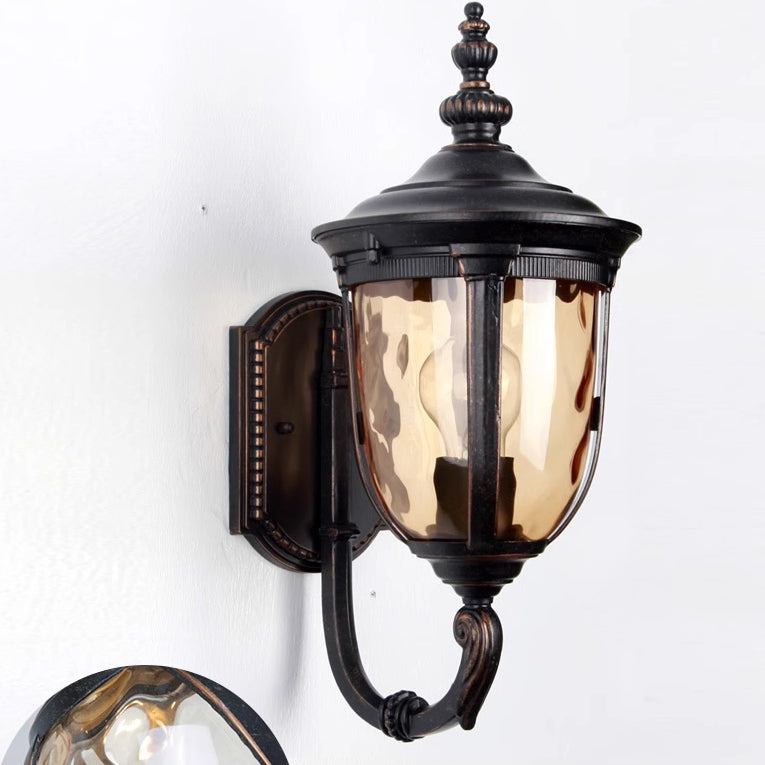 Samtidig Nordisk Krukke Aluminium Glass 1-Lykt Vegglampe For Utendørs Patio | Luvikno