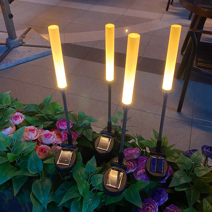 Moderne Art Deco Vanntett Solar Sylinder Akryl Aluminium Rustfritt Stål ABS LED Utendørs Lys Landskapsbelysning For Hage | Luvikno