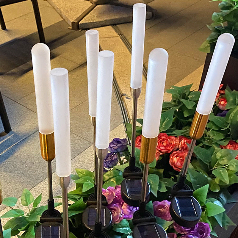 Moderne Art Deco Vanntett Solar Sylinder Akryl Aluminium Rustfritt Stål ABS LED Utendørs Lys Landskapsbelysning For Hage | Luvikno