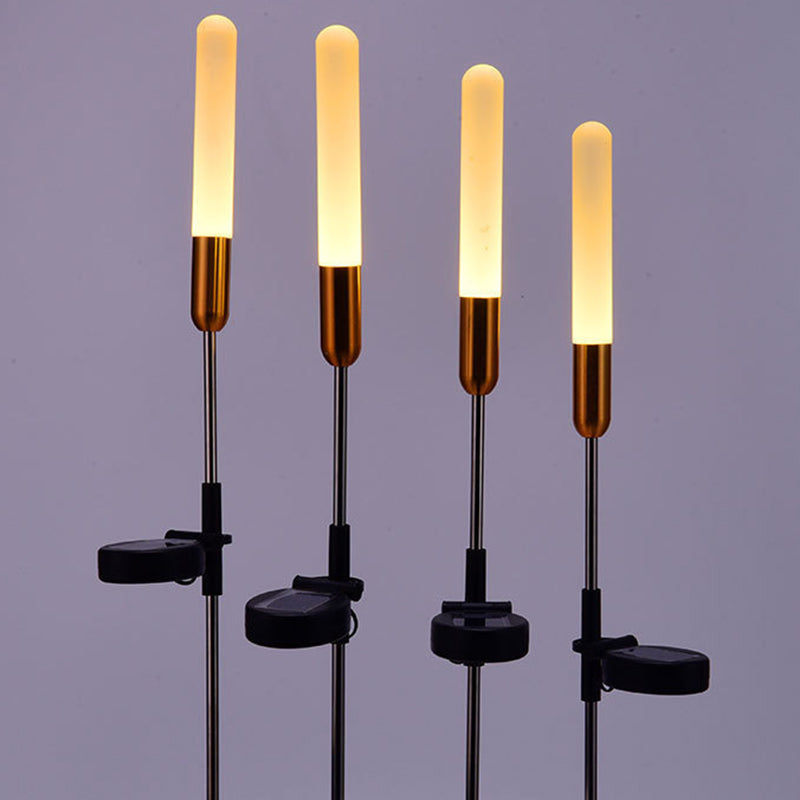 Moderne Art Deco Vanntett Solar Sylinder Akryl Aluminium Rustfritt Stål ABS LED Utendørs Lys Landskapsbelysning For Hage | Luvikno