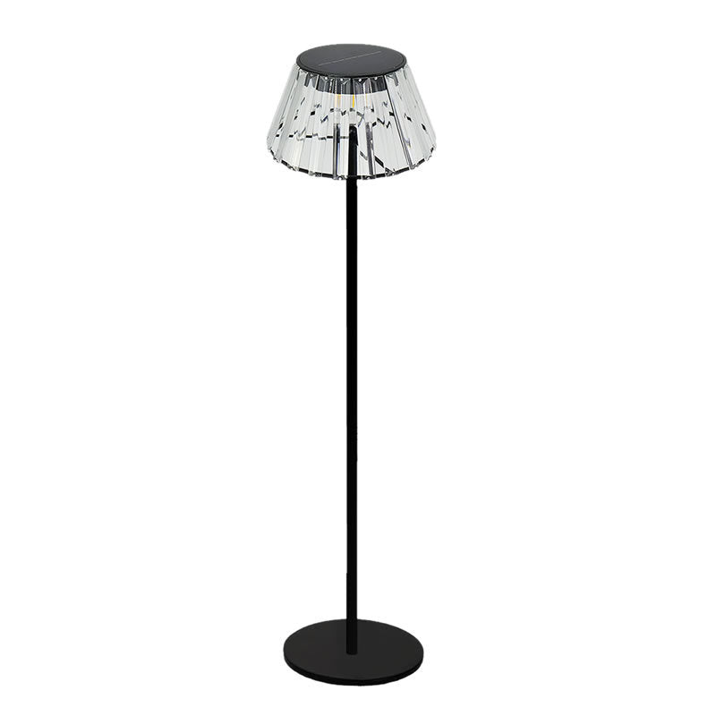 Samtidig Industriell Vanntett Sol USB Jern Glass Utendørs LED Stående Gulvlampe For Hage | Luvikno