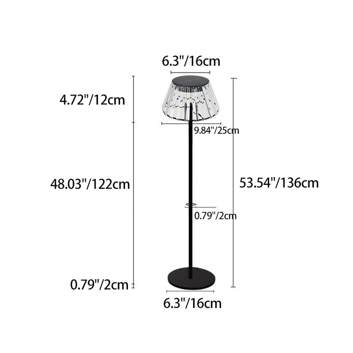 Samtidig Industriell Vanntett Sol USB Jern Glass Utendørs LED Stående Gulvlampe For Hage | Luvikno