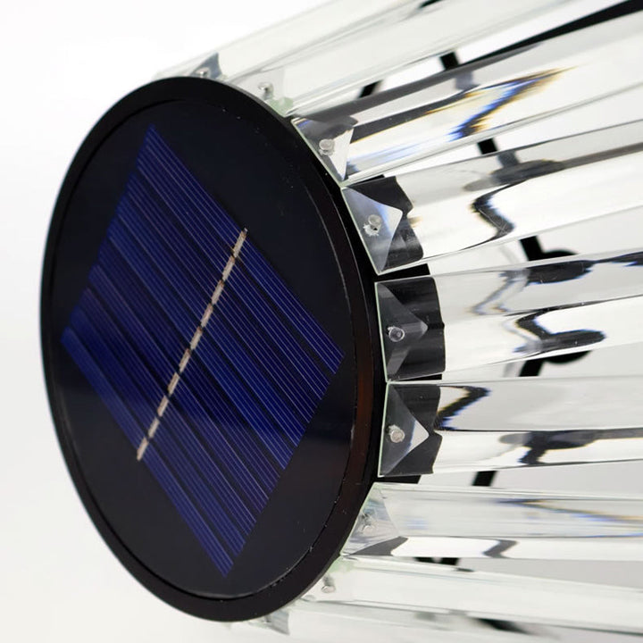 Samtidig Industriell Vanntett Sol USB Jern Glass Utendørs LED Stående Gulvlampe For Hage | Luvikno