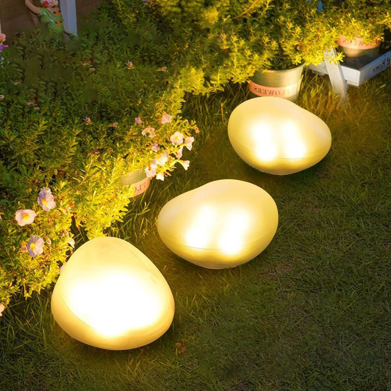 Moderne minimalistiske vanntette solpebble PP LED utendørslys landskapsbelysning for hagen | Luvikno