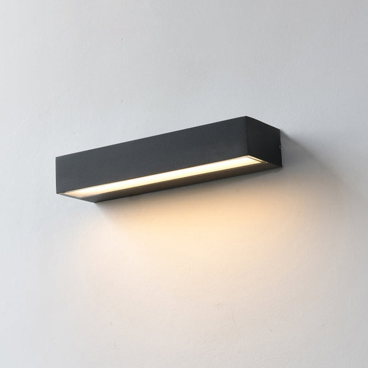 Moderne Minimalistisk Rektangulær Bar Vanntett Aluminium LED Vegglampe For Hage | Luvikno